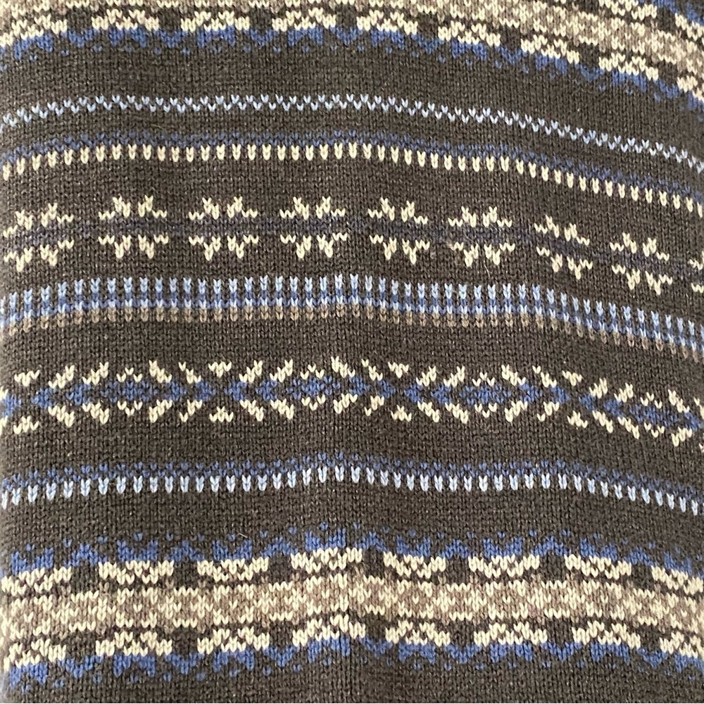 Men’s Vintage Croft & Barrow Holiday Christmas Snowflake Zip Sweater - Picture 5 of 9